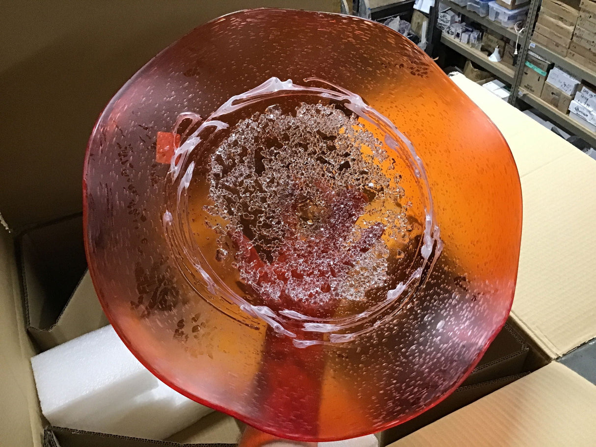 Wall Plate Large - Deep Orange Hard Candy