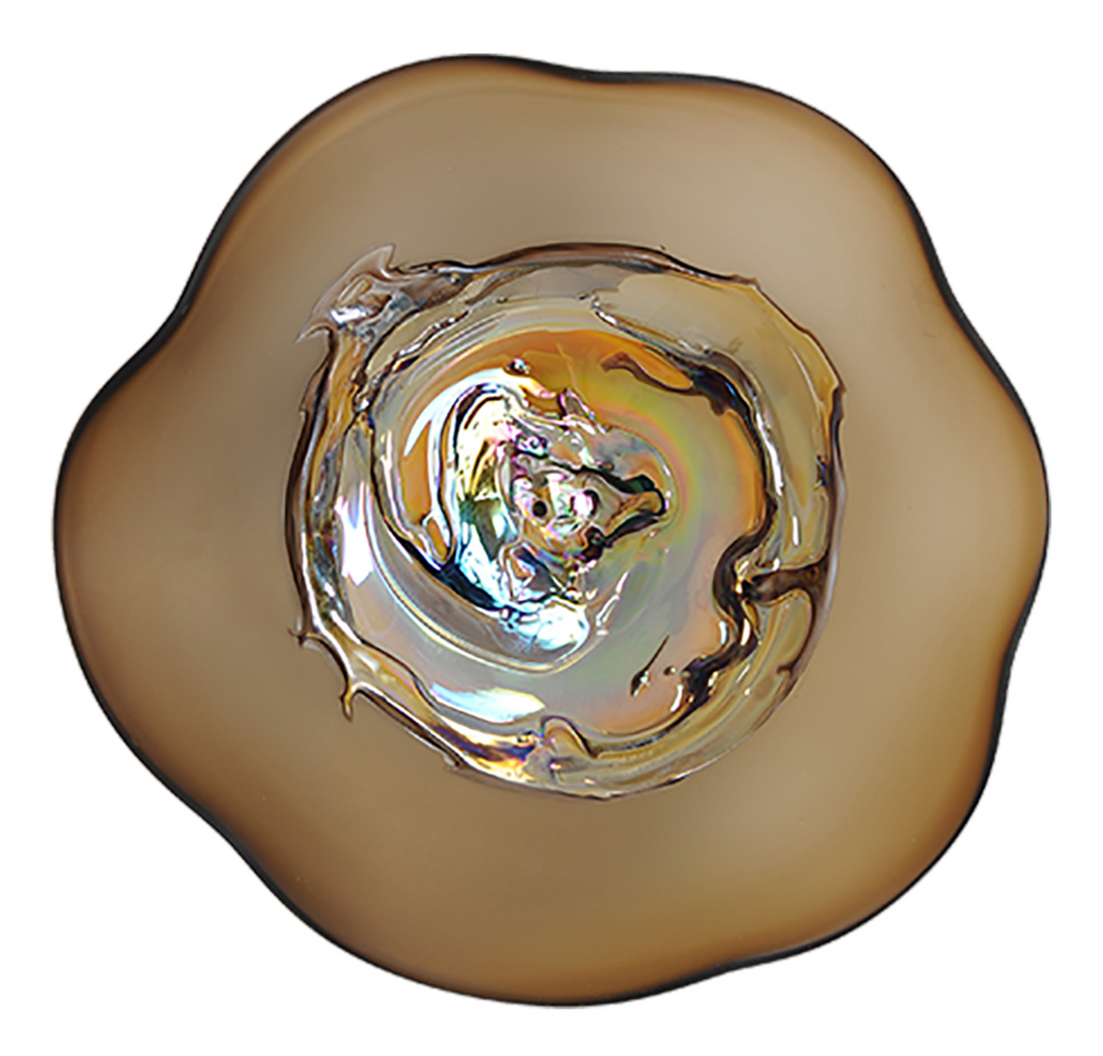 Wall Plate Large - Brown Iridescent