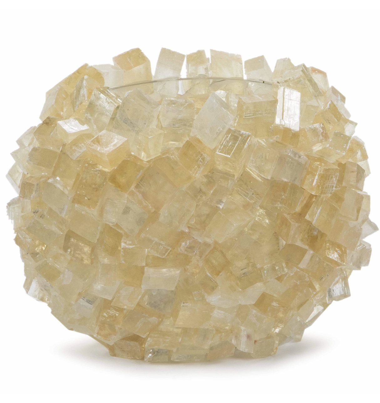 Calcite Cube Crystal Gemstone Vase - Oval