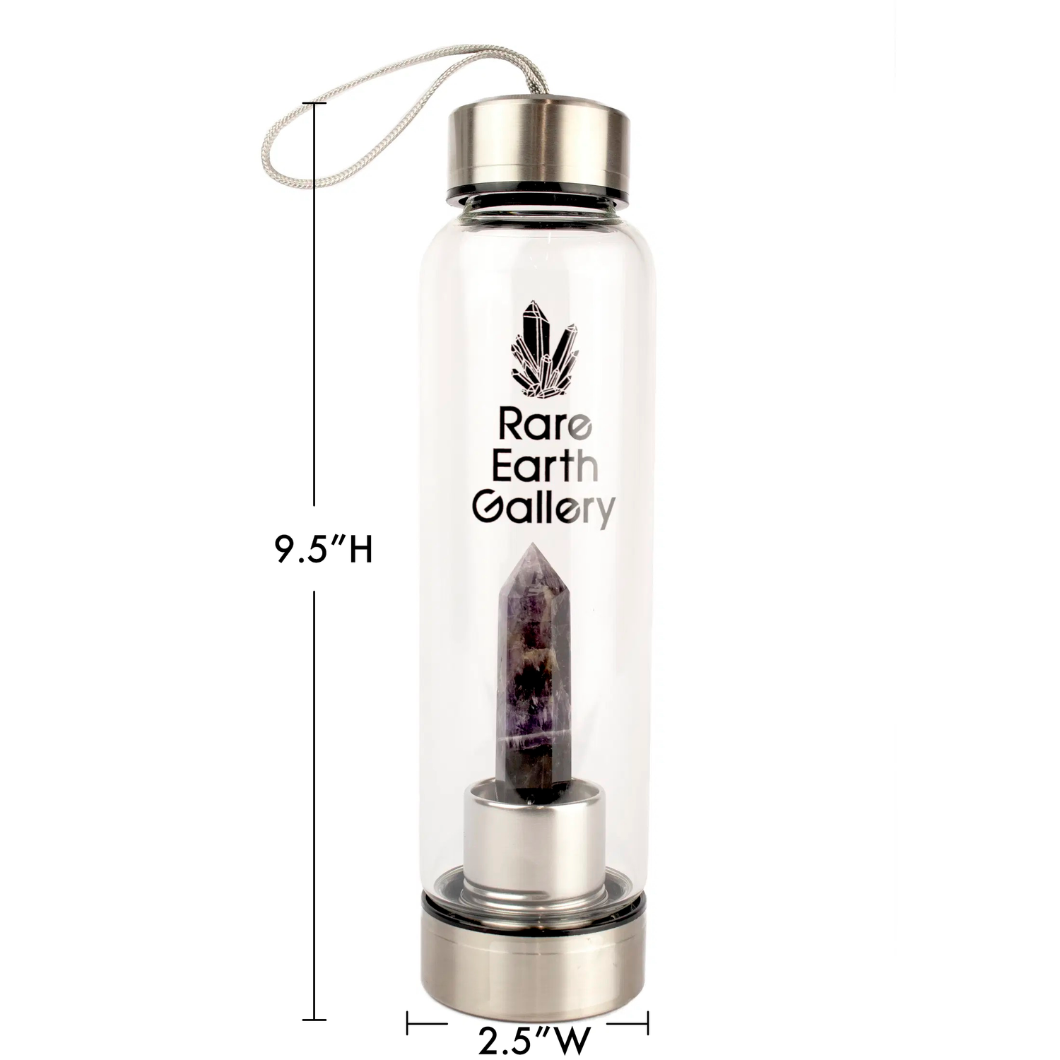 Crystal Water Bottle With Neoprene Sleeve