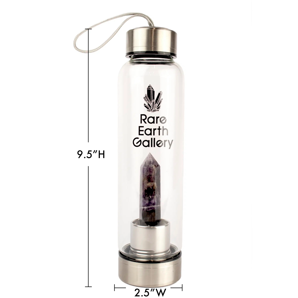Crystal Water Bottle With Neoprene Sleeve