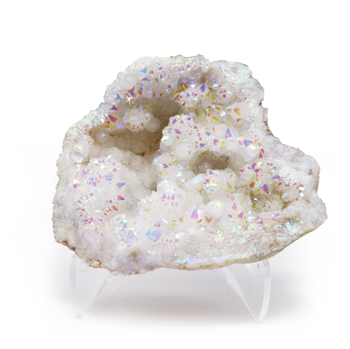 Silicon Oxide Druze Geode - Angel Aura Druze Crystals