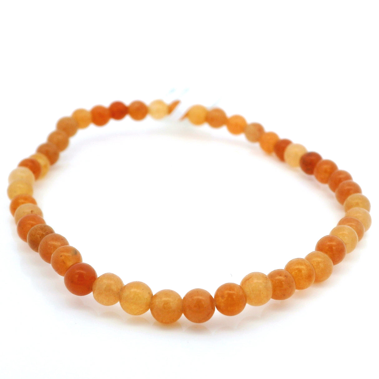 Bracelet en onyx miel perlé ronds 4 mm