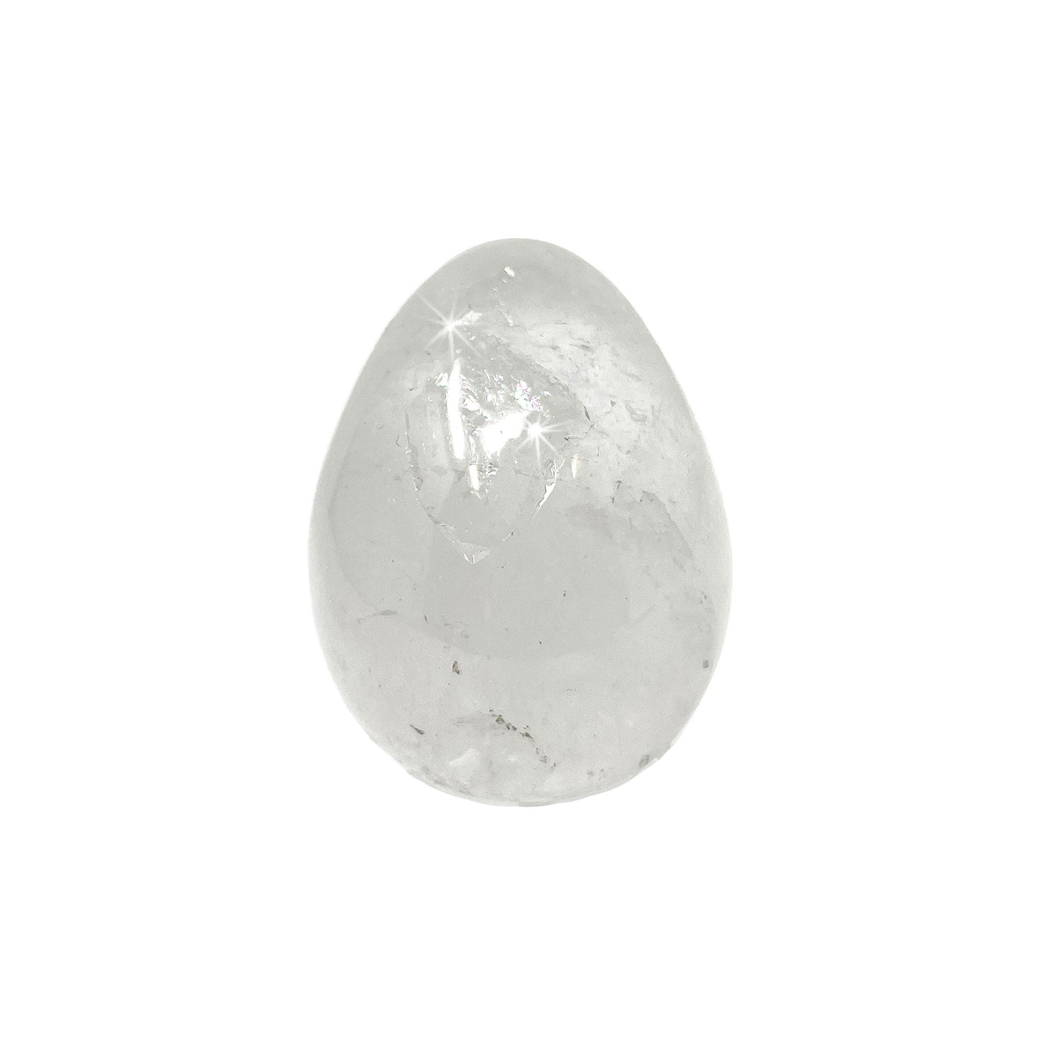 Clear Quartz Egg from Madagascar with Lucite Stand