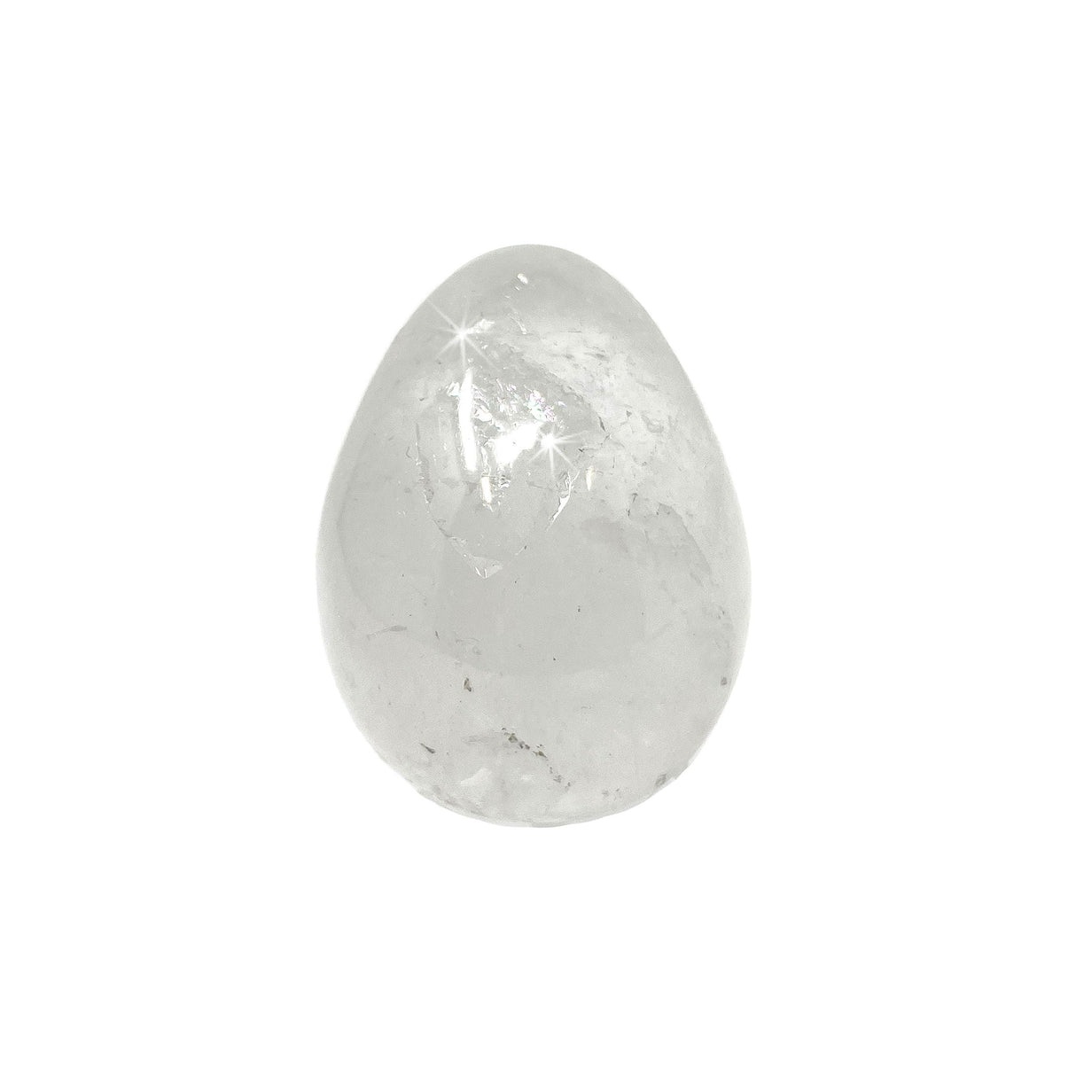 Clear Quartz Egg from Madagascar with Lucite Stand