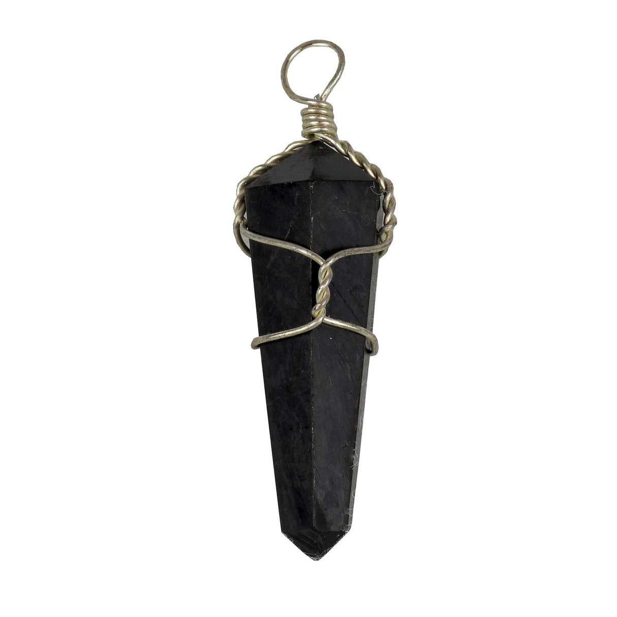 Shungite Wire Wrapped Pendant
