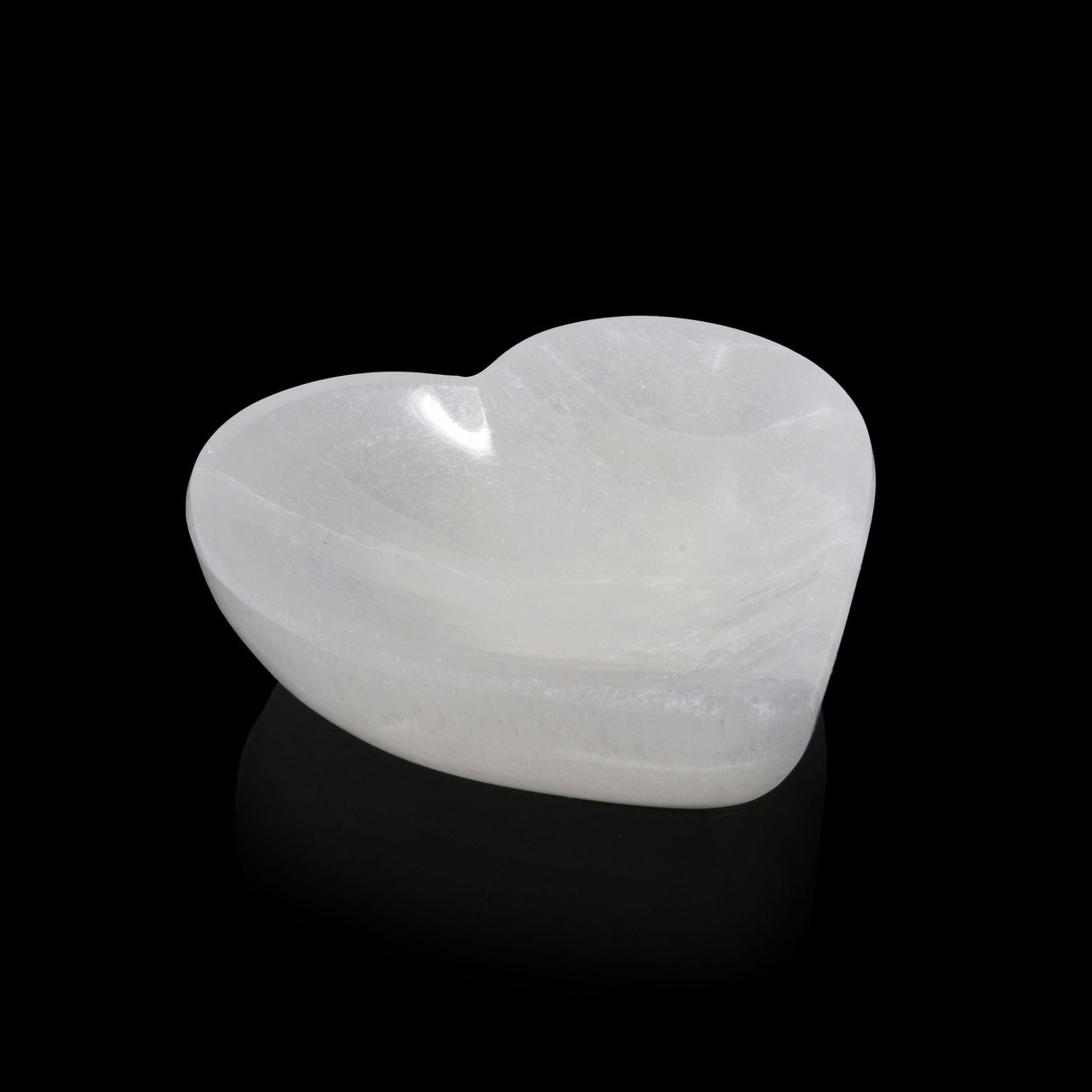 Selenite Heart Dish from Morocco