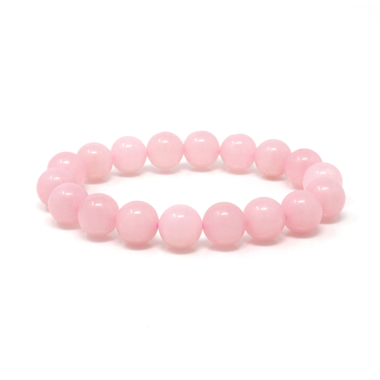 Rose Quartz Beaded Bracelet 10mm Rounds