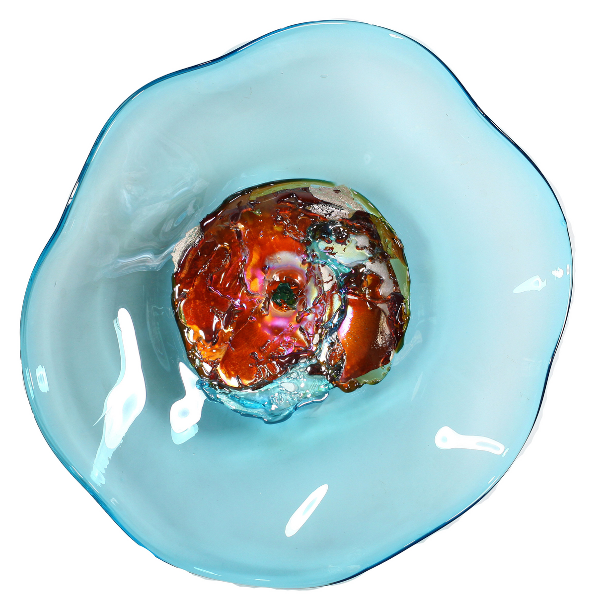 Wall Plate Large - Aqua Jewel
