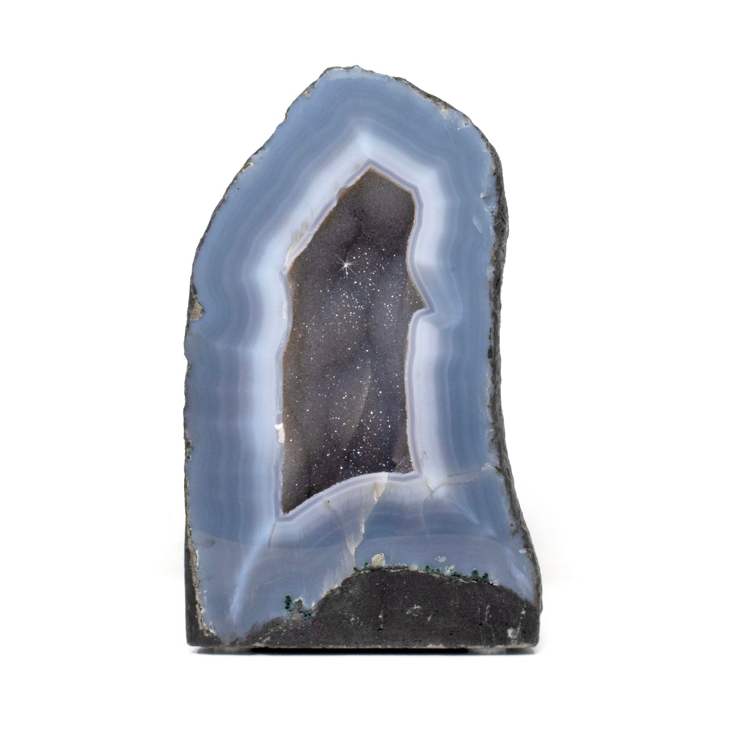 Agate Druze Geode Cathedral - Pair
