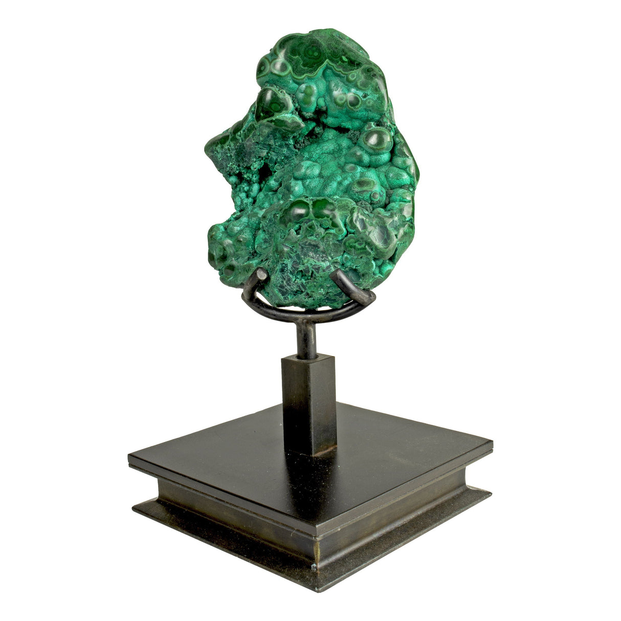 Chrysocolla Malachite on Custom Spinning Stand - Free form Polished