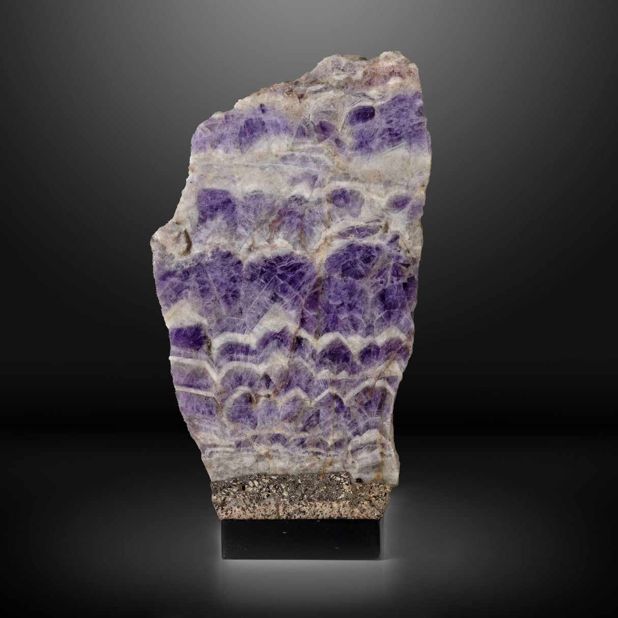 Chevron Amethyst Slice Table Lamp Pair- Horizontal Banding