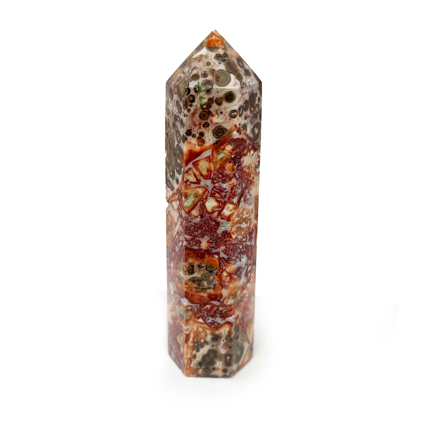 Leopard Skin Jasper Point - Cut & Polished