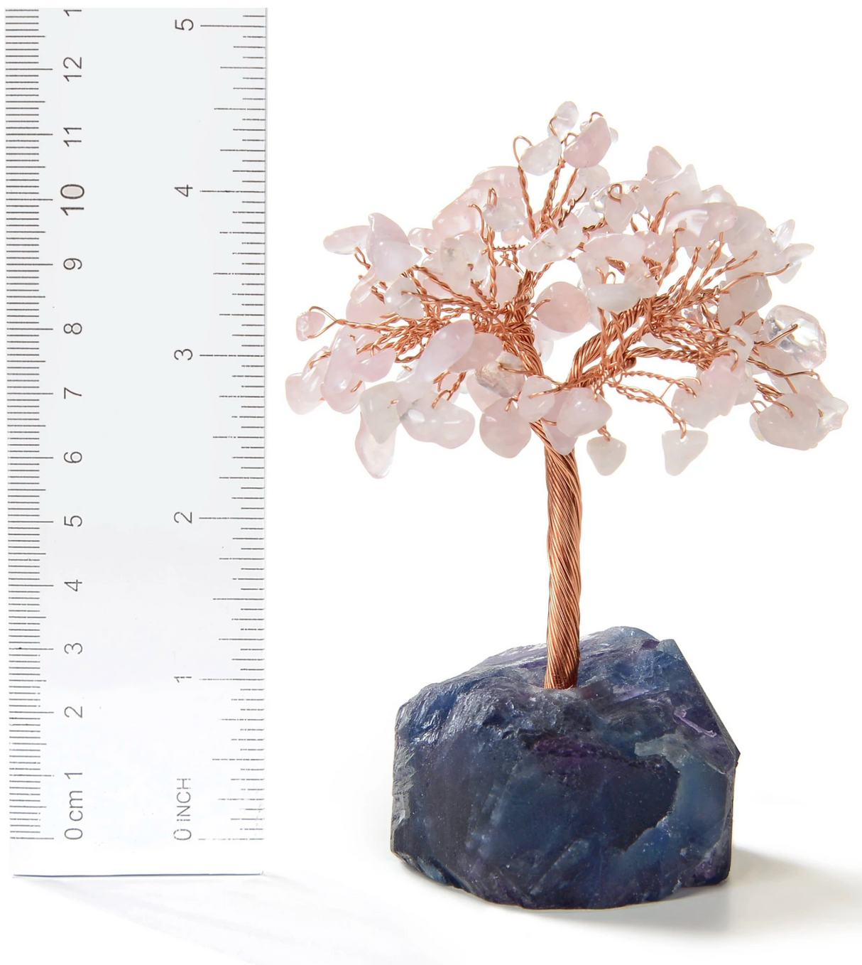 Gemstone Beaded Crystal Tree On Fluorite Base