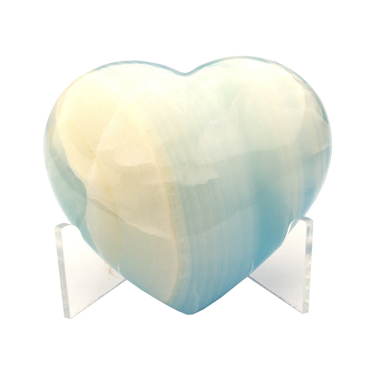Onyx Heart with Dyed Blue Adhesive