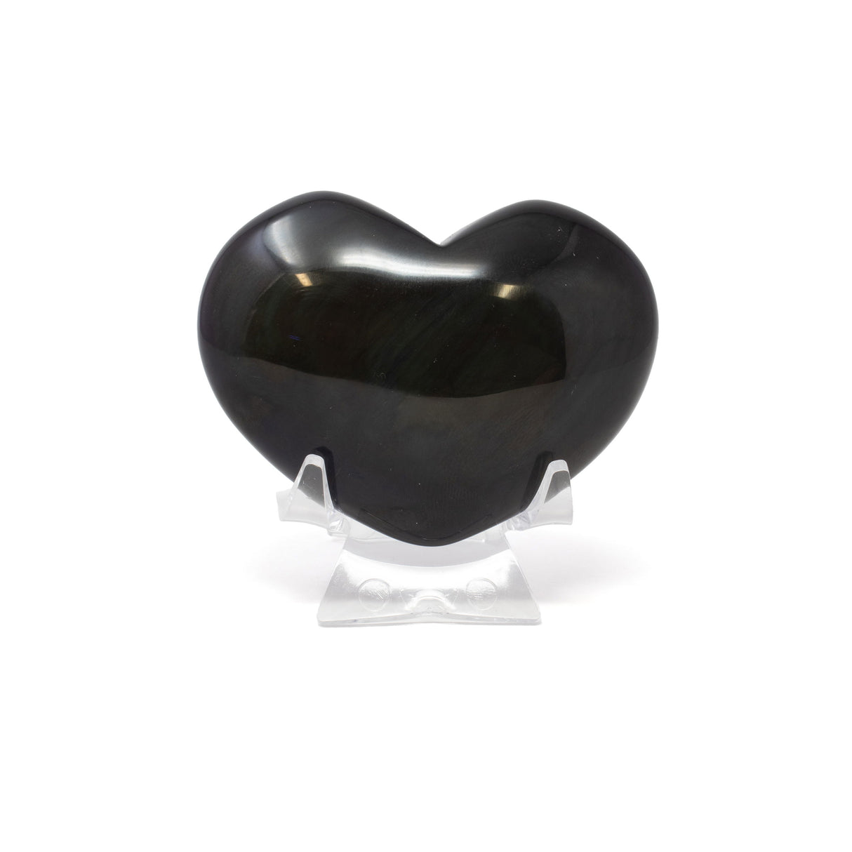 Rainbow Obsidian Heart on Lucite Stand