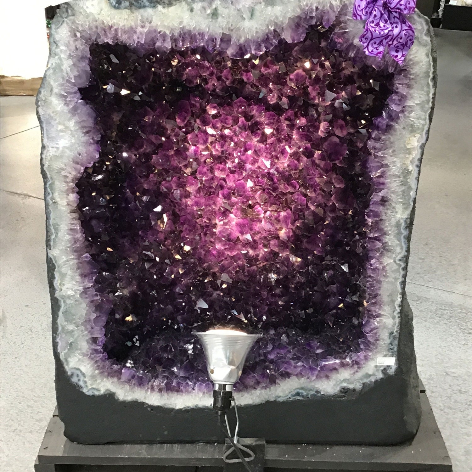Amethyst Geode Cathedral with Gem Quality Crystals and Cacoxenite Inclusions