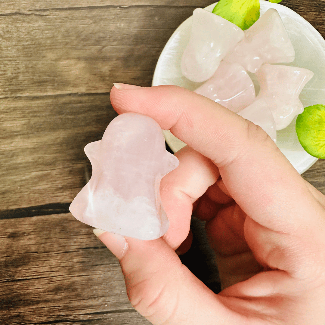 Rose Quartz Ghost Carving (Singles)