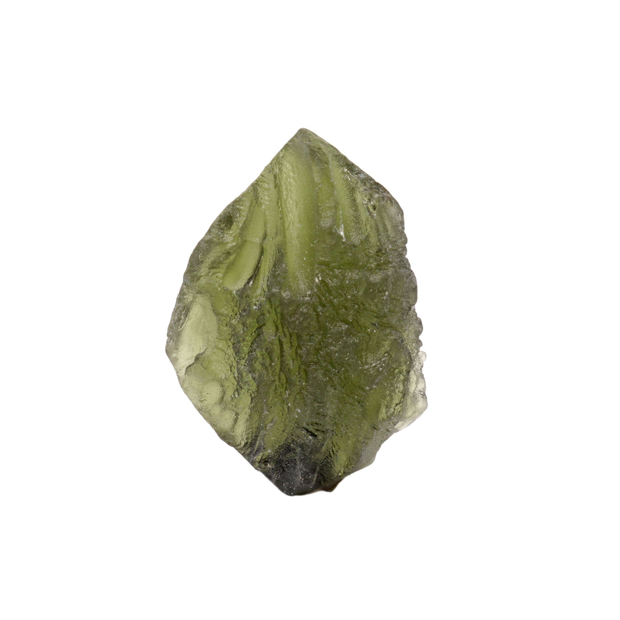 Moldavite Tektite Raw Nugget -"Shield" in Gel Case