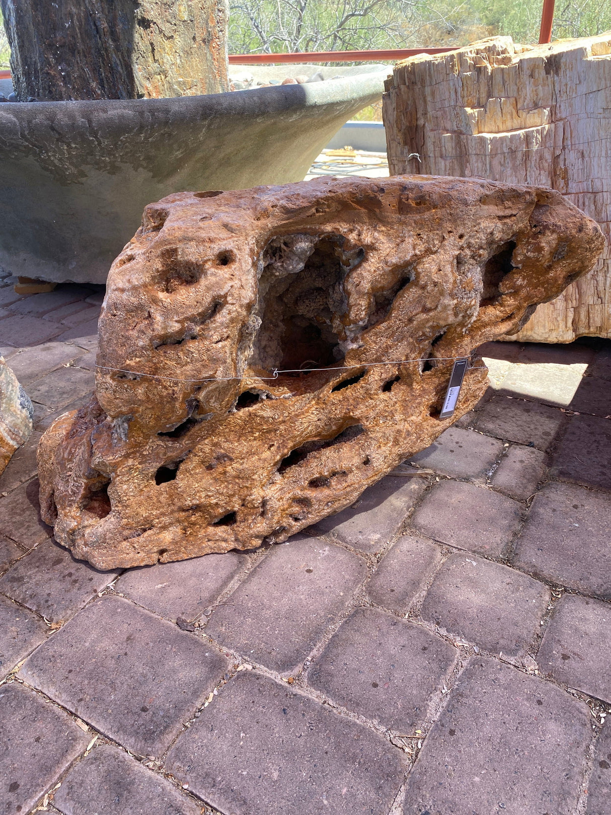 Onyx Fossil Boulder Fountain