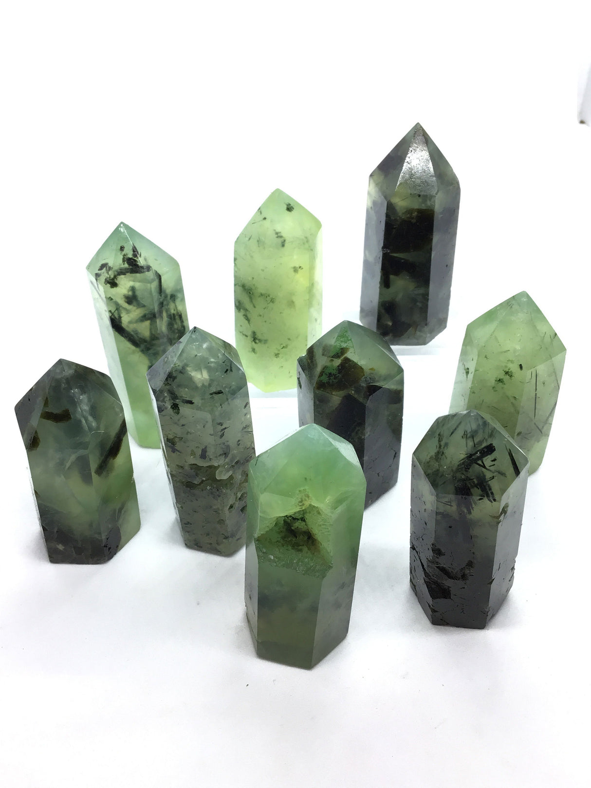 View of Prehnite Point With Epidote - Cut & Polished From Mali