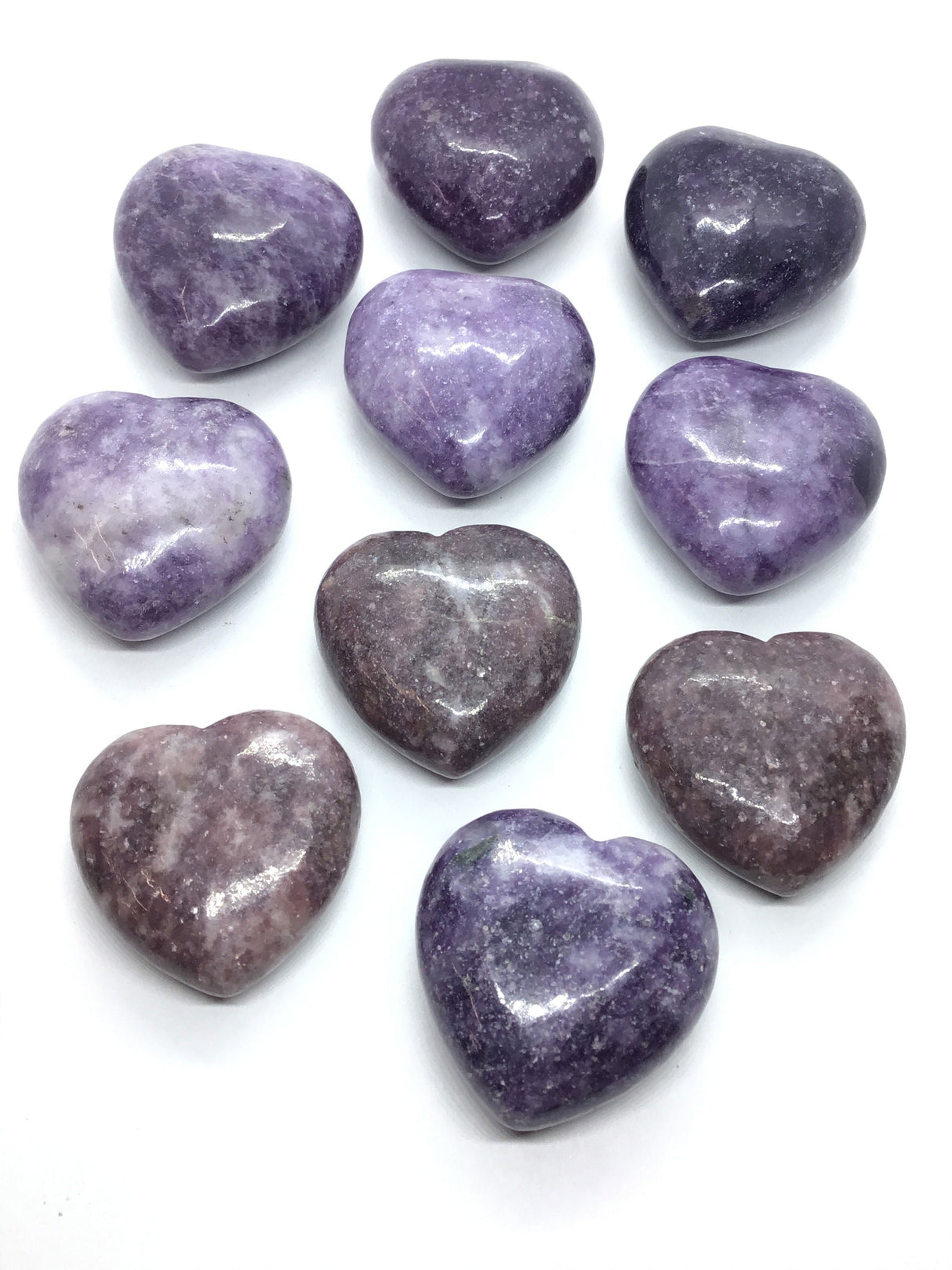 Lepidolite Puffy Heart (Singles)