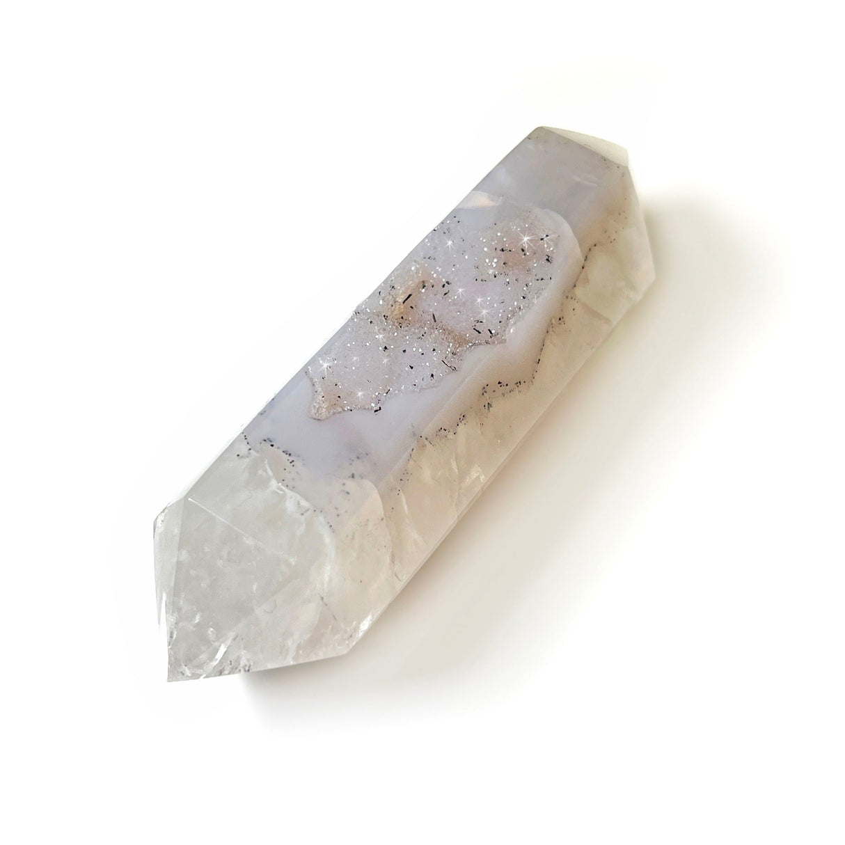 Agate Druze Double Terminated Point