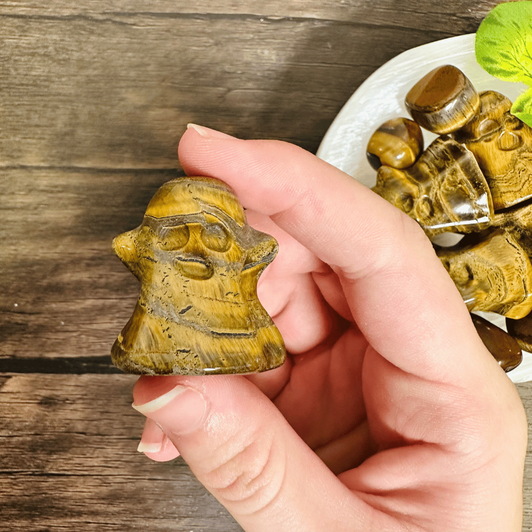 Tigers Eye Ghost Carving (Sold In Singles)