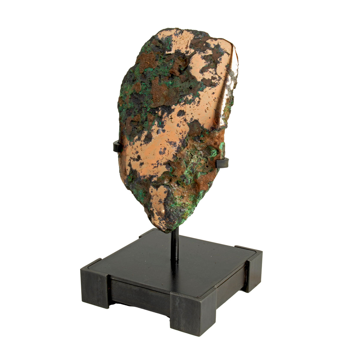 Michigan Float Copper Nugget on Custom Stand - Square with Corners