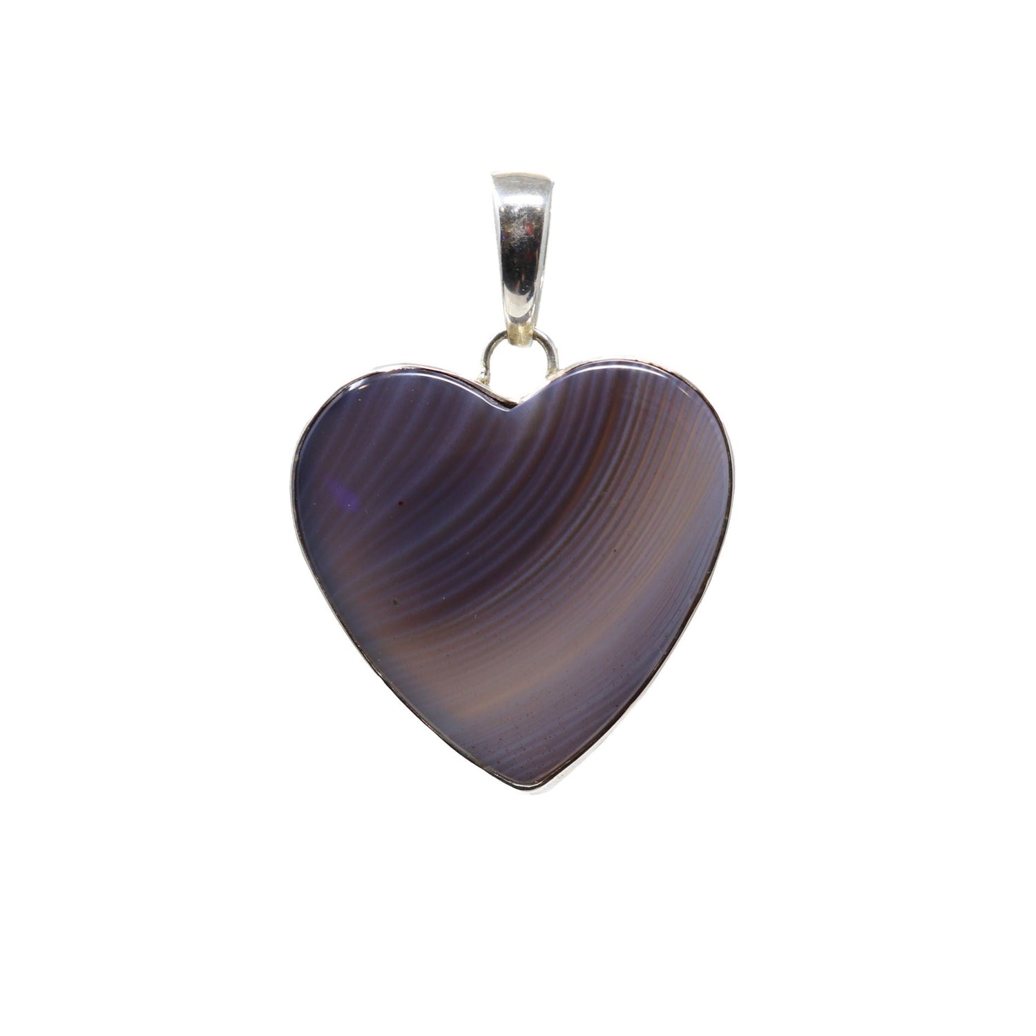 Botswana Agate Pendant - Heart
