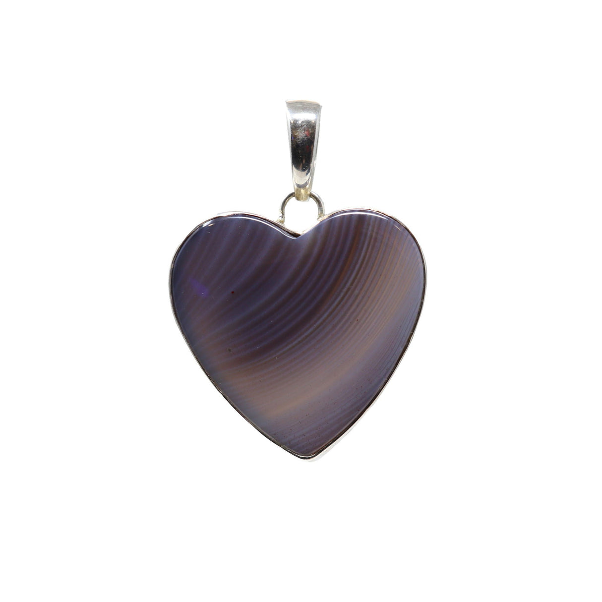 Botswana Agate Pendant - Heart