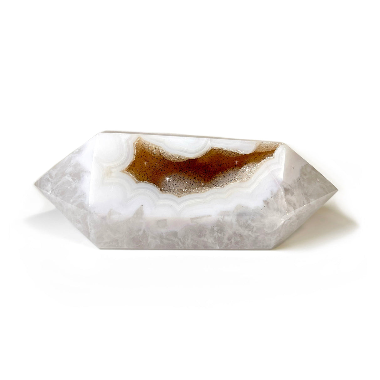 Agate Druze Double Terminated Point