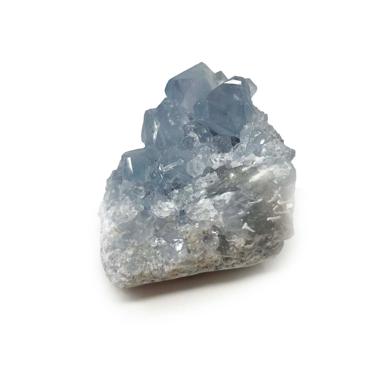 Celestine Specimen on Lucite Stand