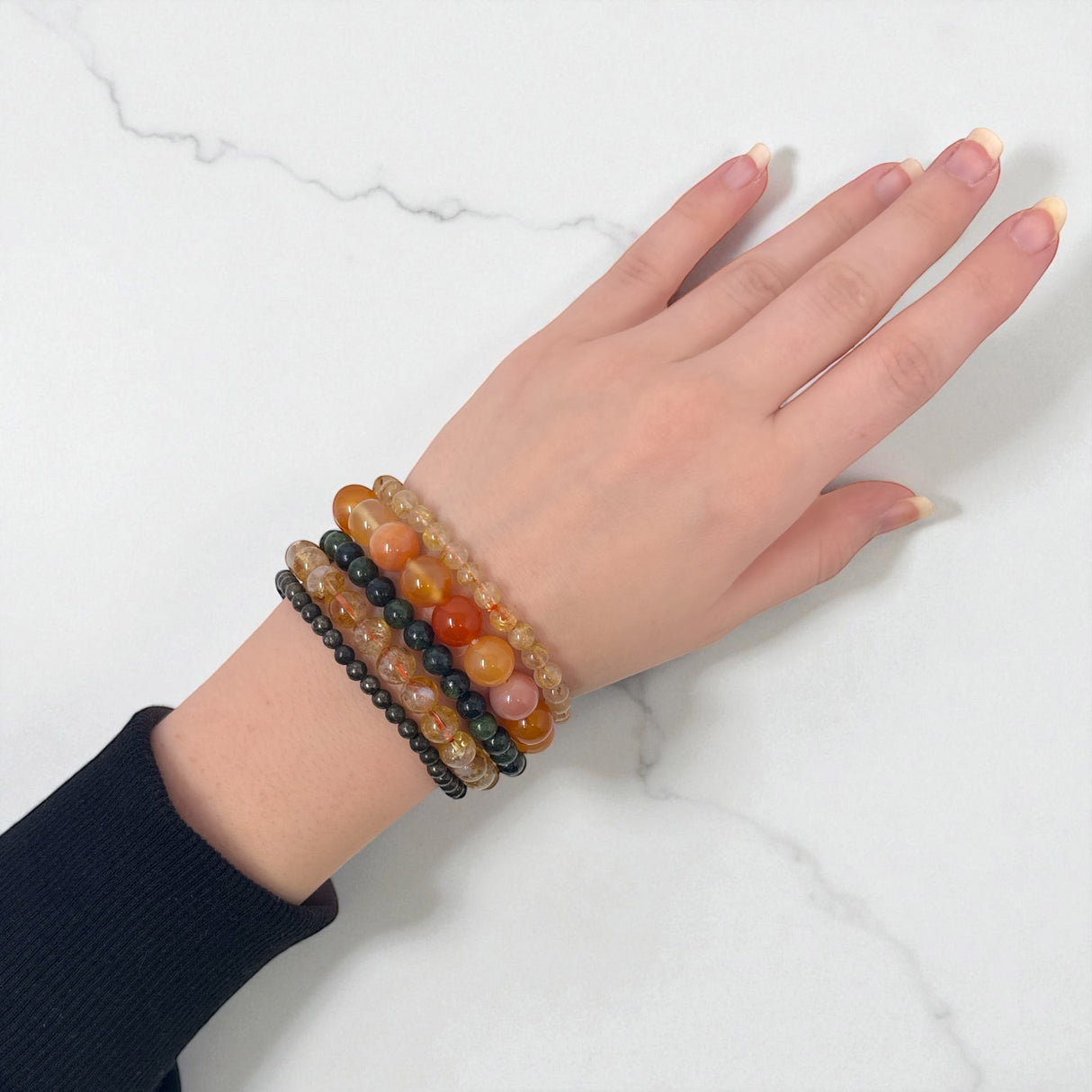 Abundance Intention Beaded Bracelet Set of 5