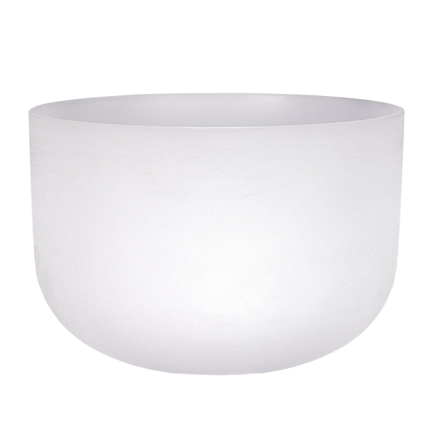 18" Frosted Quartz Sound Bowl - F Note - Aligns Heart Chakra