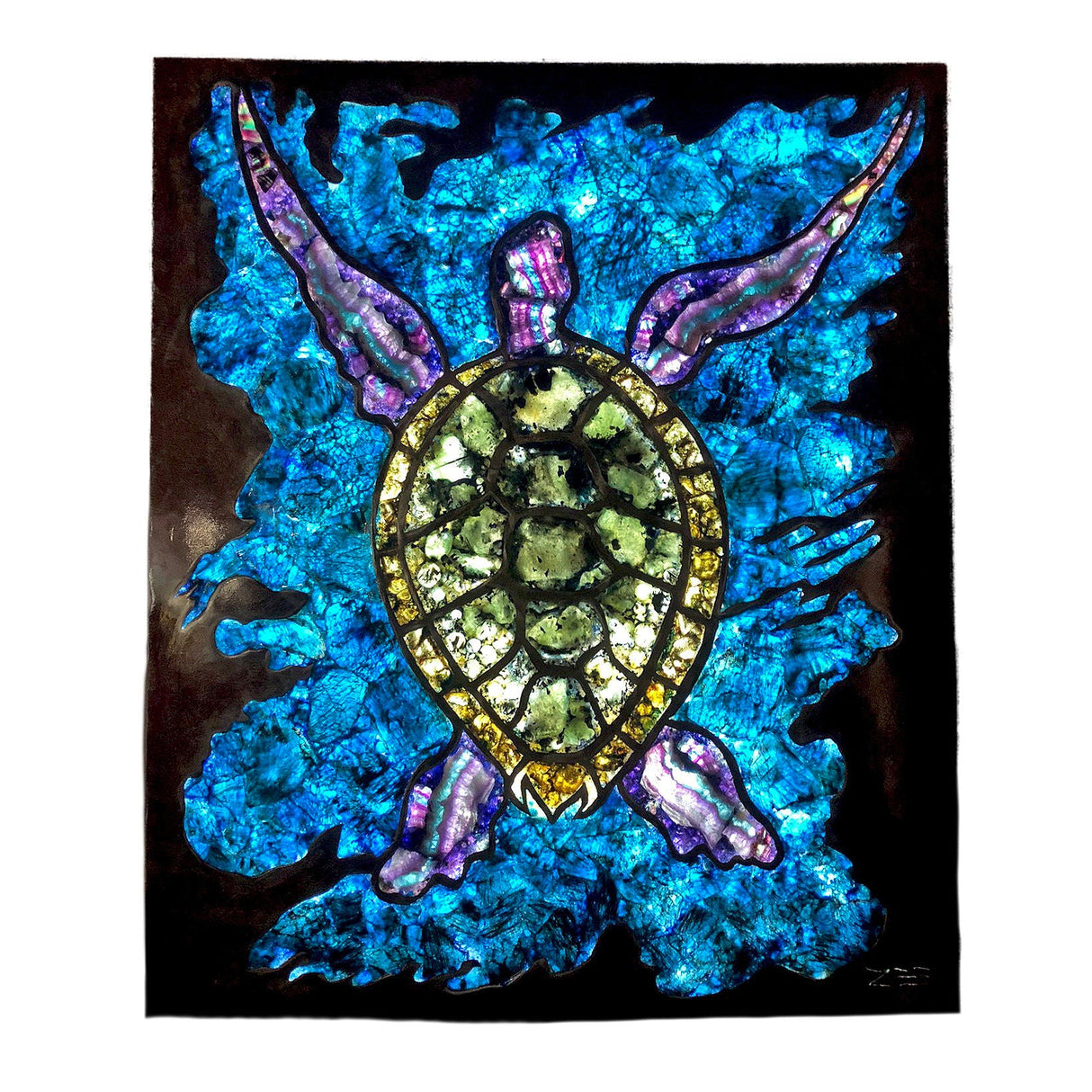 Illuminated Sea Turtle Gemscape