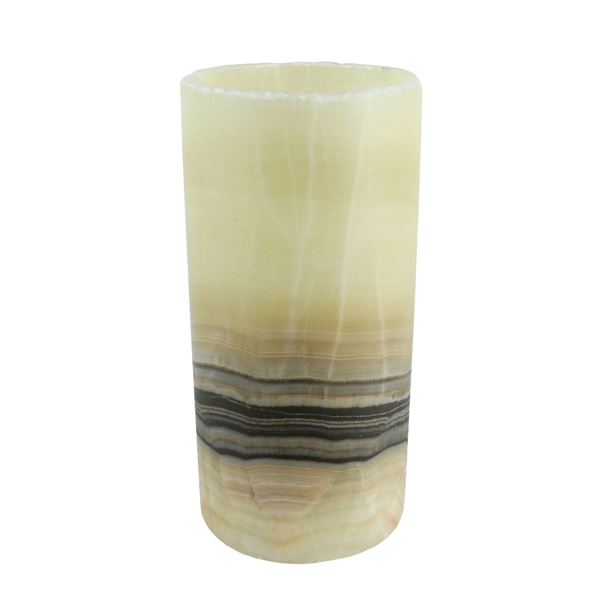 White Cylinder Onyx Luminary