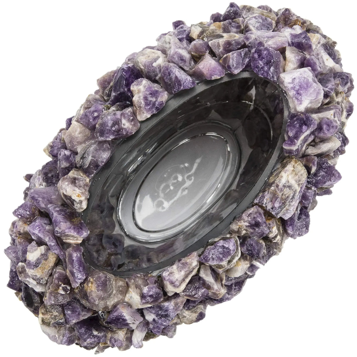 Amethyst Gemstone Vase - Oval