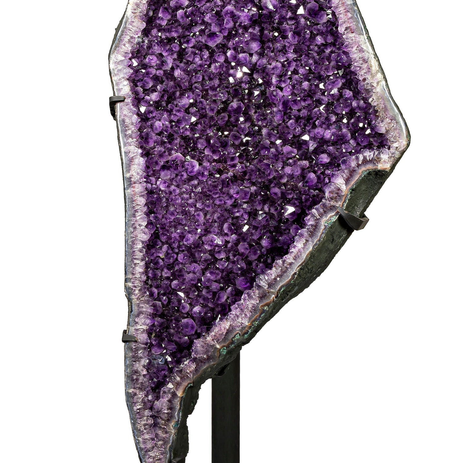 Amethyst Geode Pair on Fitted Separate Stands