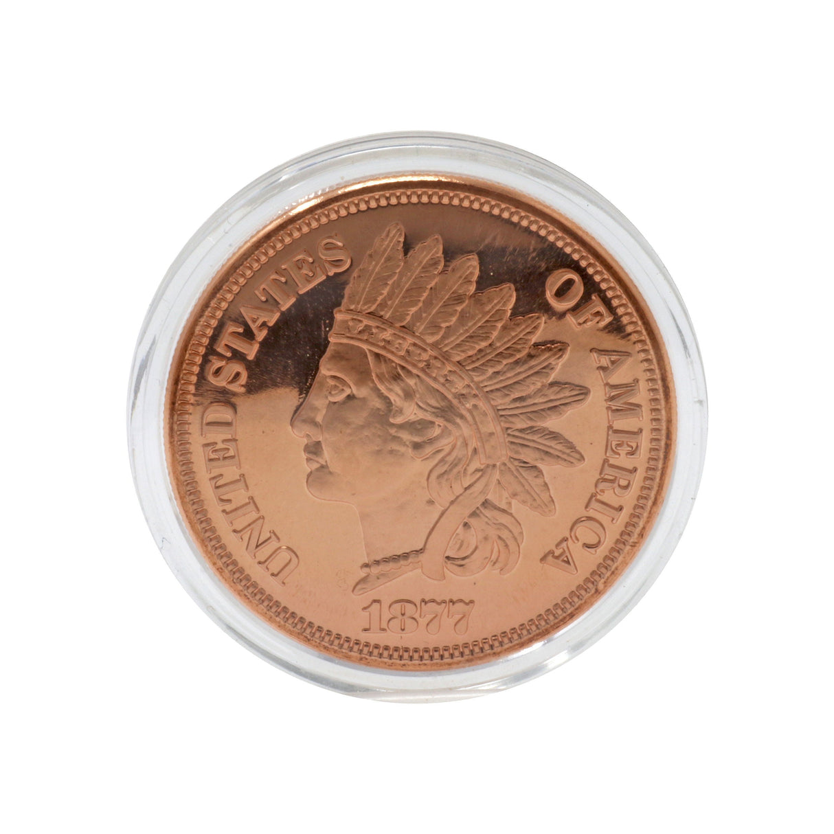 .999 Pure 1oz Copper Coin Collectable - Liberty in Chief Headdress