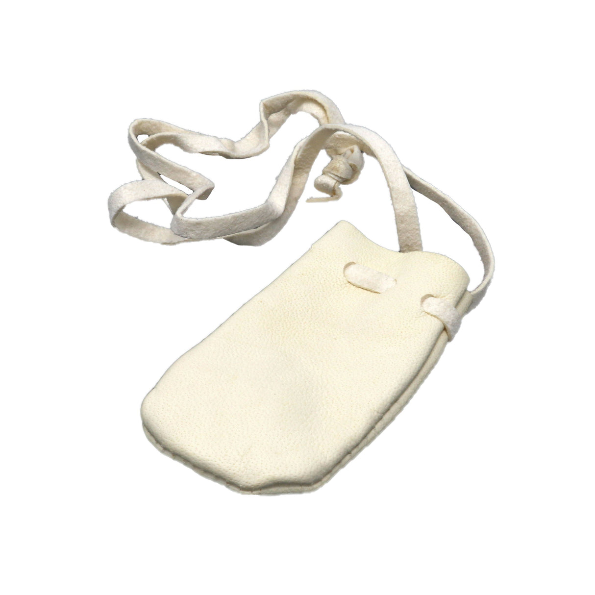 White Leather Pouch