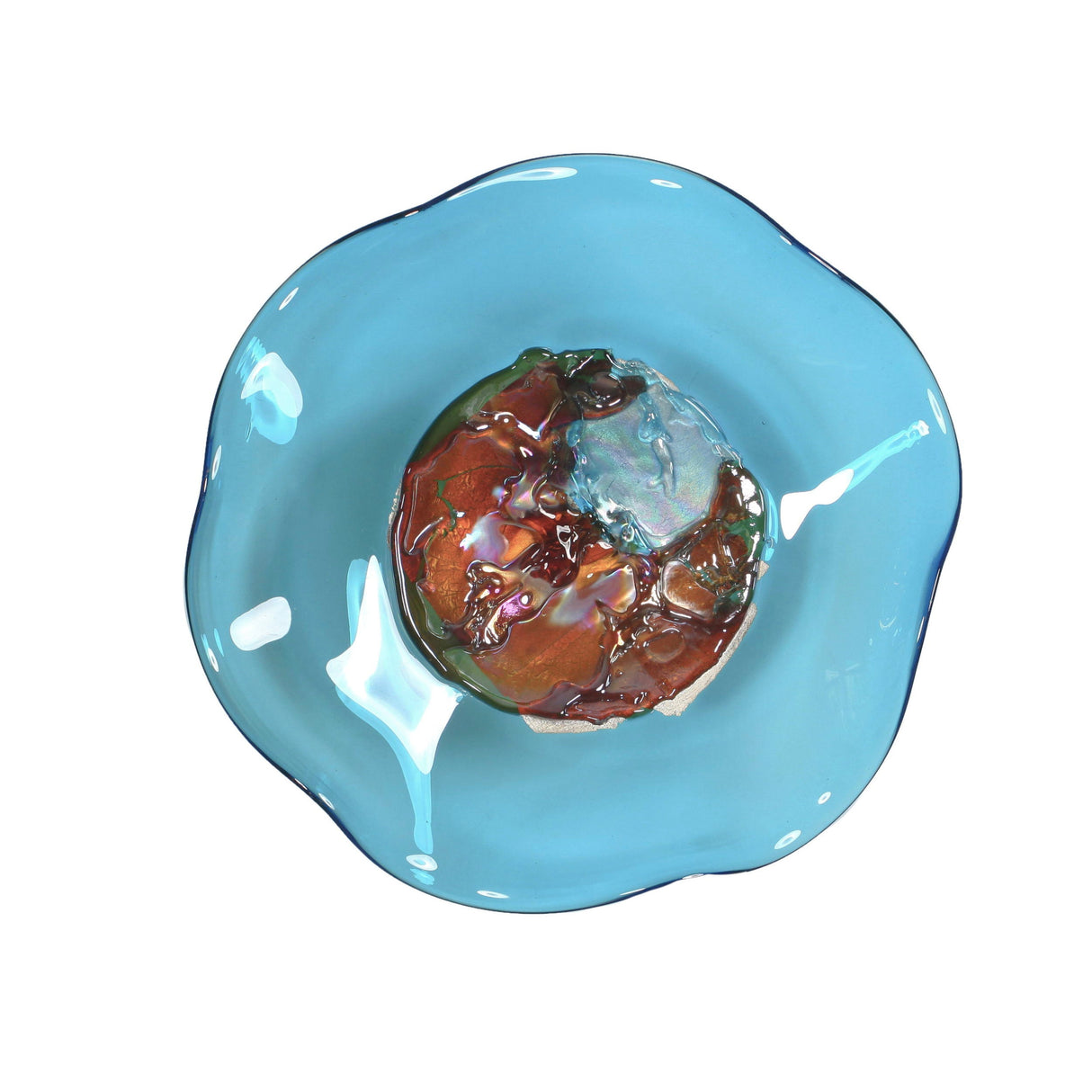 Wall Plate Small - Aqua Jewel