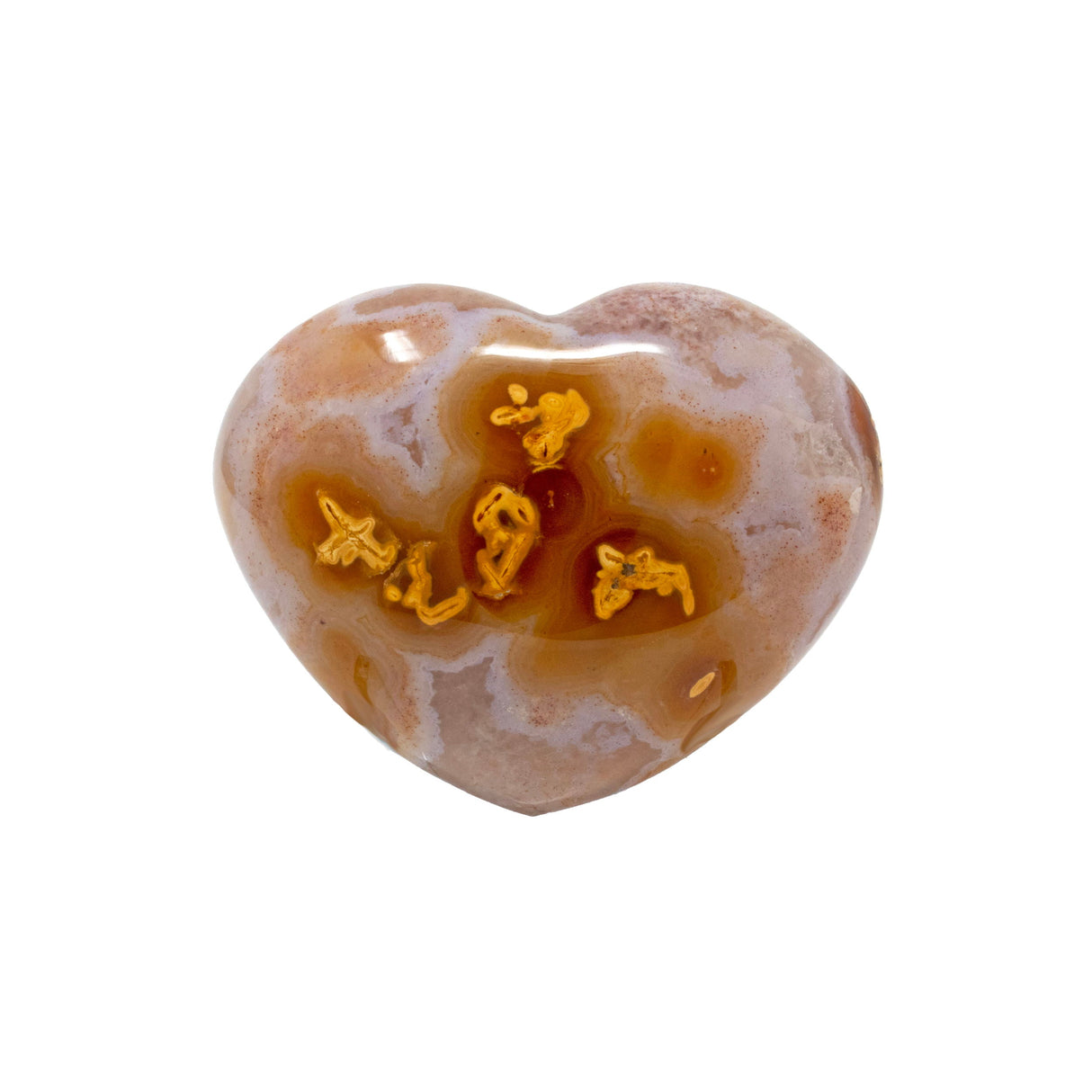 Carnelian Heart on Lucite Stand