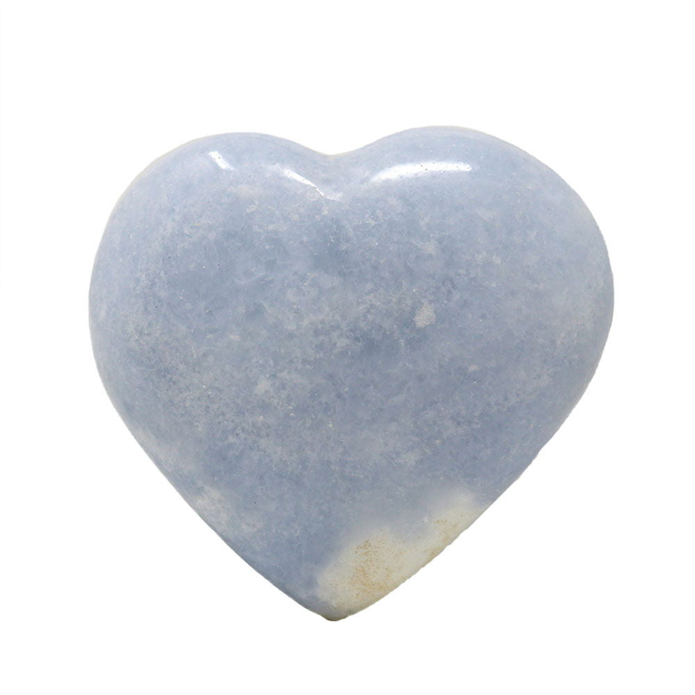 Blue Calcite Heart in Lucite Stand