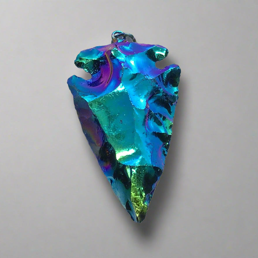 Rainbow Aura Coated Arrowhead - Small