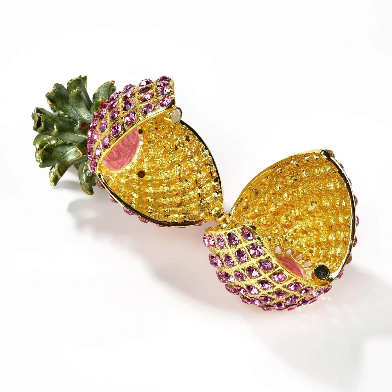 Pink Pineapple Figurine Jewel Box