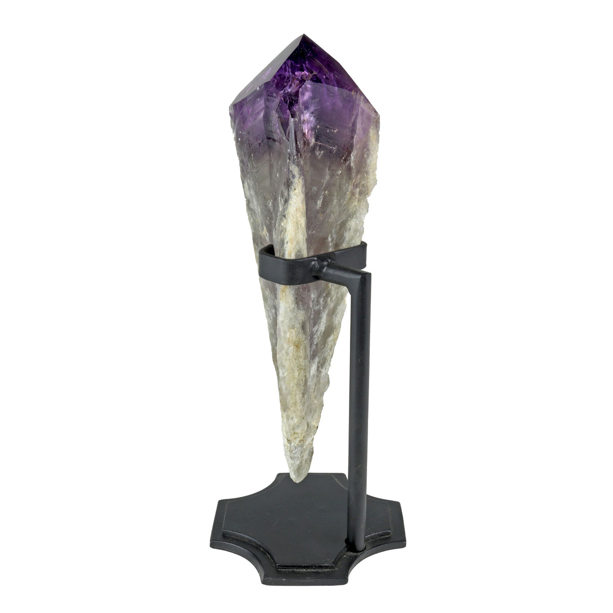 Single Bahia Amethyst Point on Custom Chopper Cross Base - Vertical