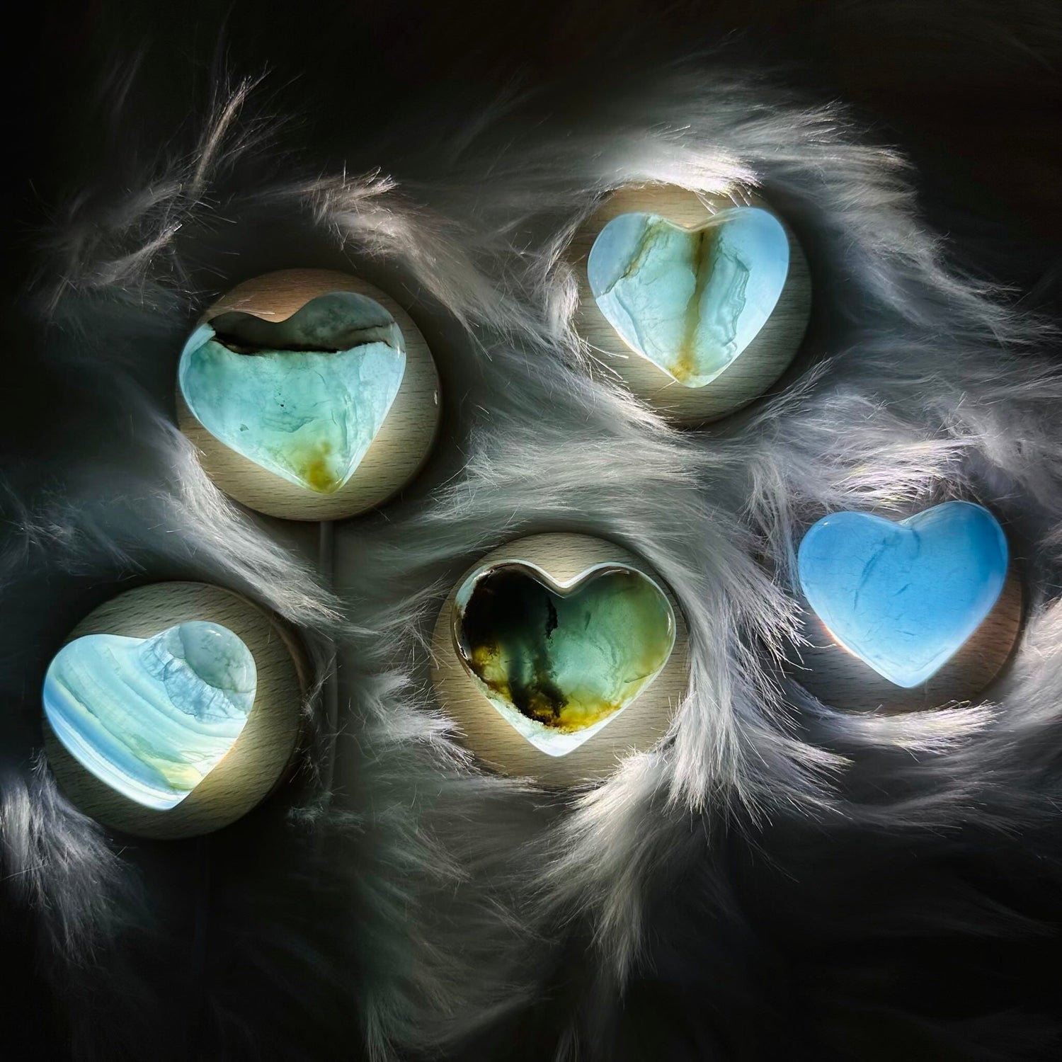 Argentinian Blue Calcite Heart