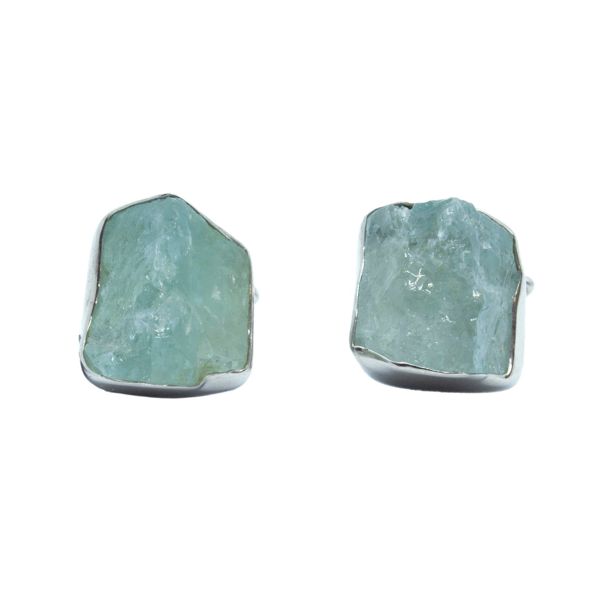 Aquamarine Cufflinks - Unpolished