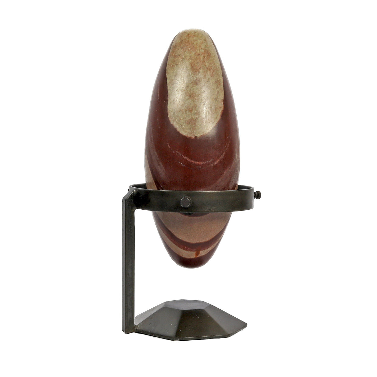 Shiva Lingam Stone on Custom Metal Stand
